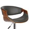 Armen Living Butterfly Adjustable Height Swivel Gray Faux Leather and Walnut Wood Bar Stool with Chrome Base LCBUBAWAGRAY - alternate 7